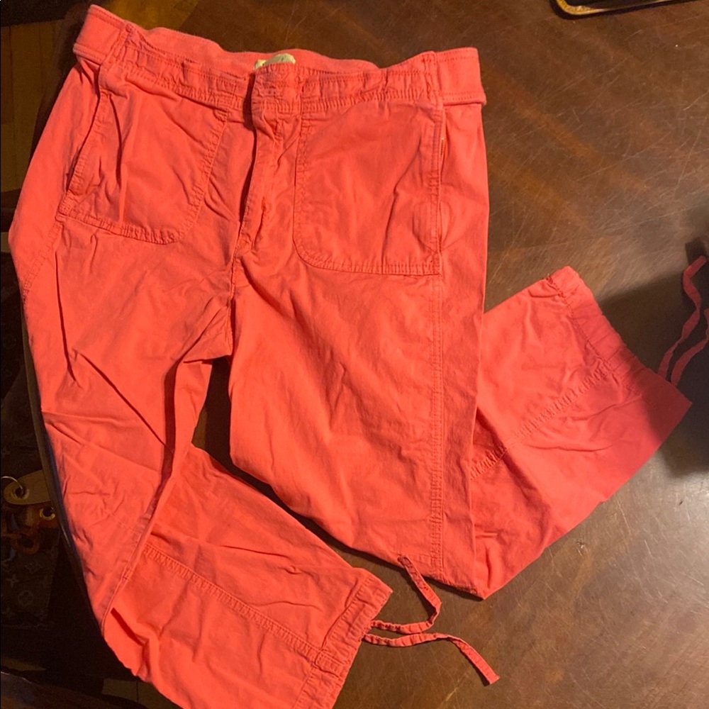 Caribbean Joe Coral Drawstring Capris
